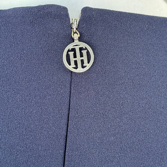 (NWT) Tommy Hilfiger Navy Dress Bell Sleeves with Button Embellishment Size 6 - Picture 7 of 10
